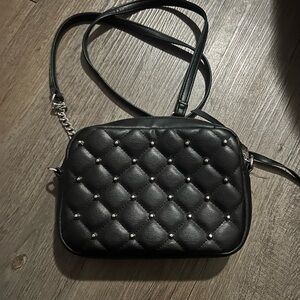 ☀️Rebecca Minkoff Black Quilted Stud Crossbody Bag